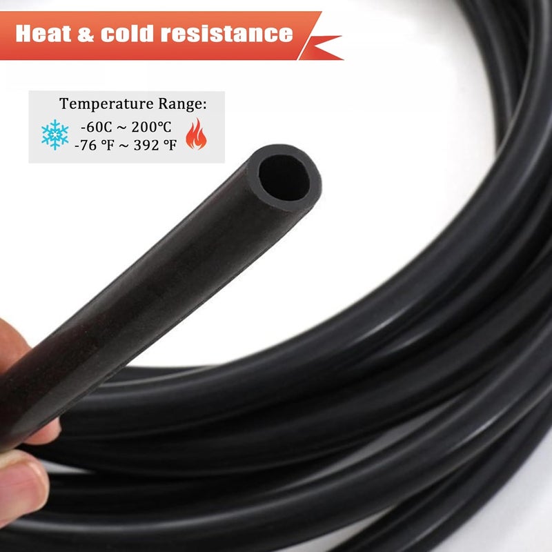 Impesur 3/8" Silicone Vacuum hose, 10FT Vacuum Hose Automotive Black (ID 10mm) 130PSI Max Pressure with 5 Hose Clamps - Image 4